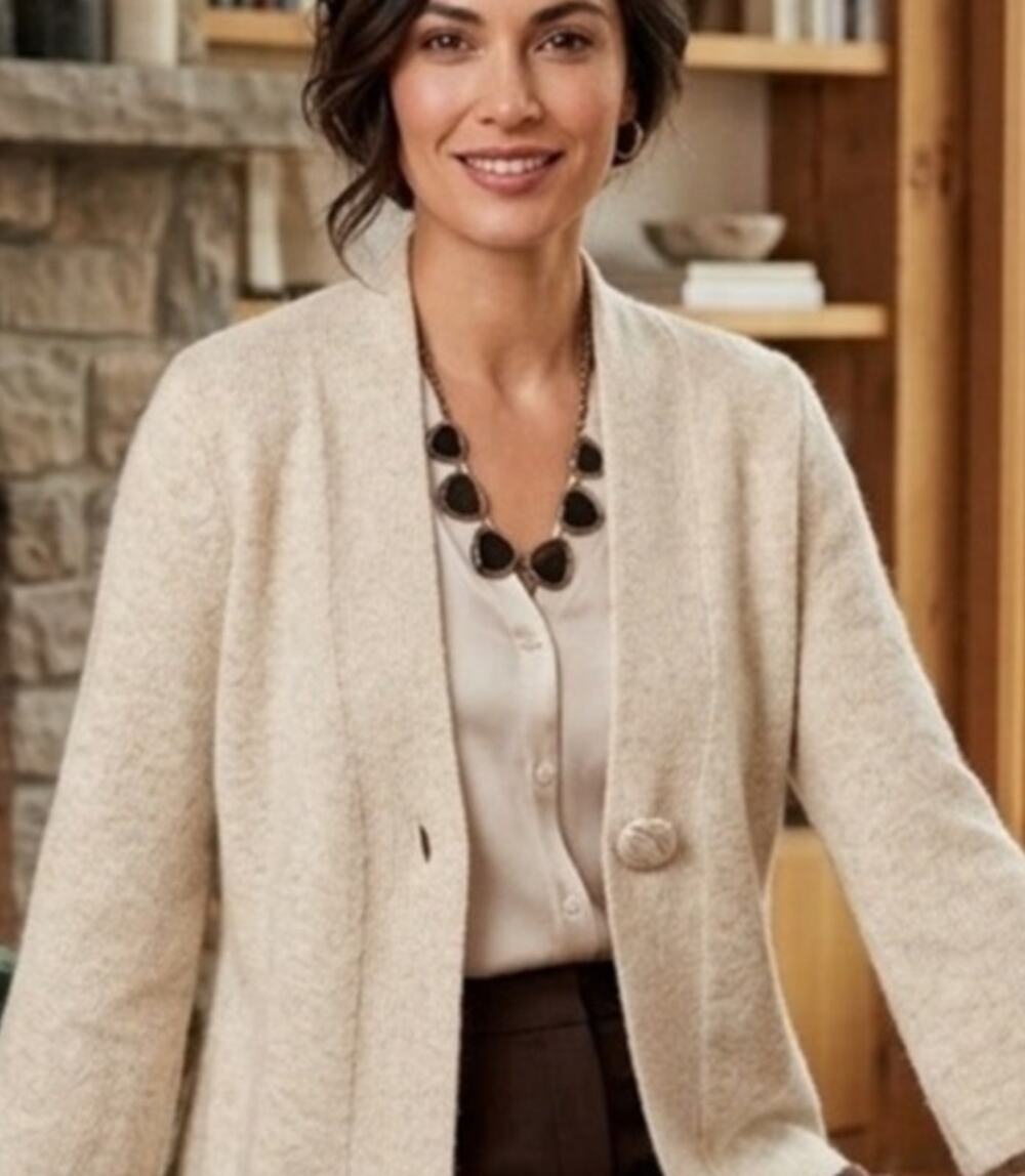 Tweeds wool and angora cardigan